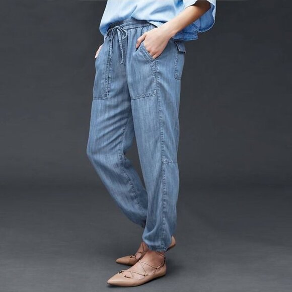 GAP Pants - Lightweight Shimmer Tencel Utility Jogger